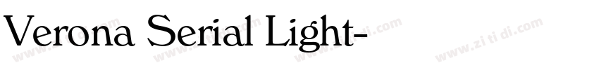 Verona Serial Light字体转换 Verona Serial Light字体转换